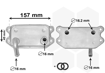 VAN WEZEL Olajhűtő 59003154_VW