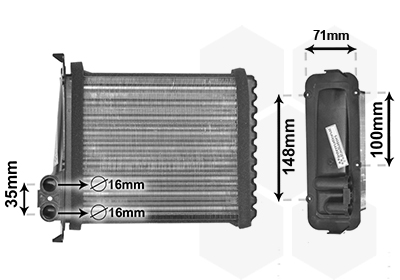 VAN WEZEL Fűtőradiátor 59006085_VW