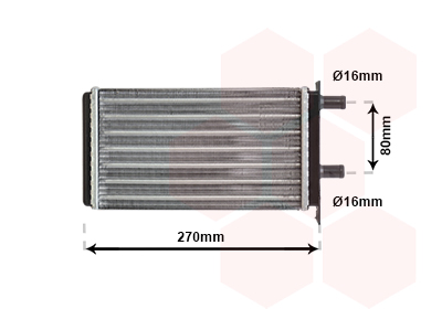 VAN WEZEL Fűtőradiátor 73006064_VW