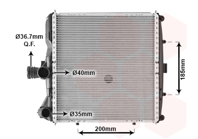 VAN WEZEL Vízhűtő 74002055_VW