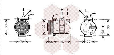 VAN WEZEL Klímakompresszor 7400K040_VW