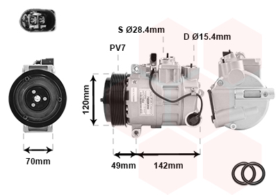 VAN WEZEL Klímakompresszor 7400K090_VW