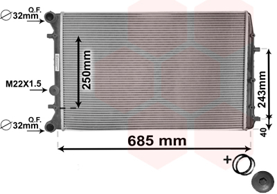 VAN WEZEL Vízhűtő 76002008_VW