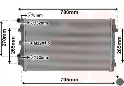 VAN WEZEL Vízhűtő 76002021_VW