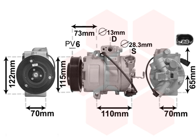 VAN WEZEL Klímakompresszor 7600K018_VW