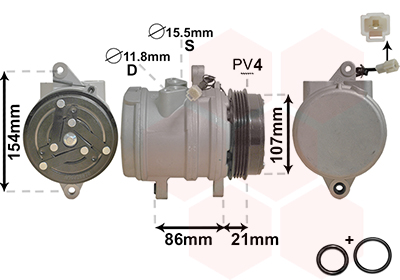 VAN WEZEL Klímakompresszor 8100K079_VW