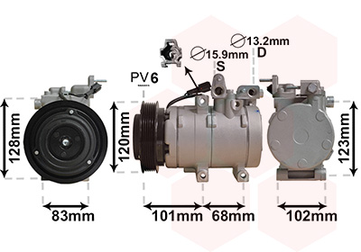 VAN WEZEL Klímakompresszor 8200K123_VW