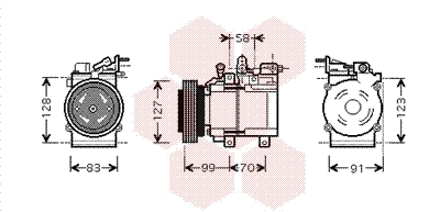 VAN WEZEL Klímakompresszor 8200K160_VW