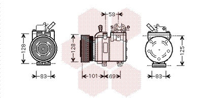 VAN WEZEL Klímakompresszor 8200K166_VW