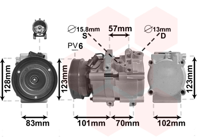 VAN WEZEL Klímakompresszor 8200K209_VW