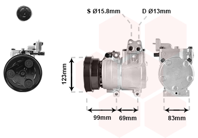 VAN WEZEL Klímakompresszor 8200K221_VW