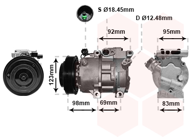 VAN WEZEL Klímakompresszor 8200K239_VW