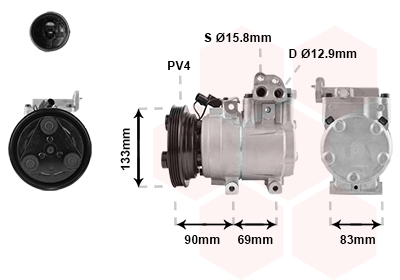 VAN WEZEL Klímakompresszor 8200K250_VW