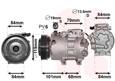 VAN WEZEL Klímakompresszor 8200K374_VW