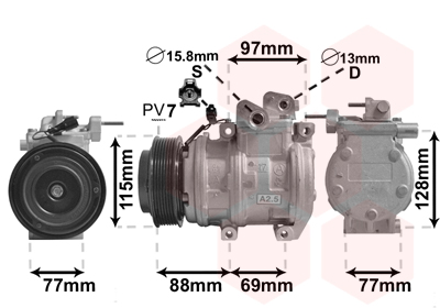 VAN WEZEL Klímakompresszor 8300K124_VW