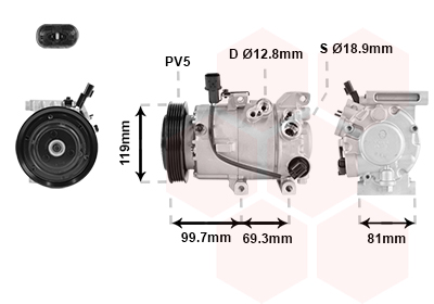 VAN WEZEL Klímakompresszor 8301K709_VW