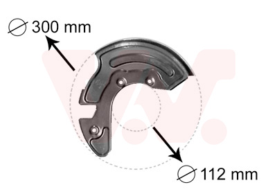 VAN WEZEL Terelőlemez / féktárcsa 0323371_VW