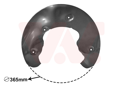 VAN WEZEL Terelőlemez / féktárcsa 0327372_VW