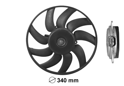 VAN WEZEL Ventilátor, vízhűtő 0327747_VW