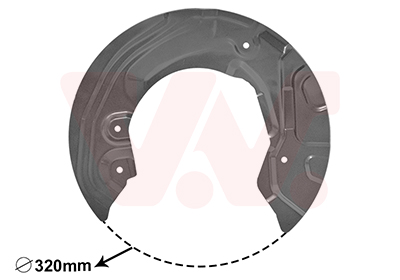 VAN WEZEL Terelőlemez / féktárcsa 0627372_VW