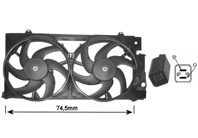 VAN WEZEL Ventilátor, vízhűtő 0903749_VW