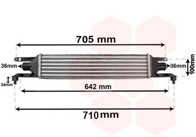 VAN WEZEL Töltőlevegő hűtő 17004320_VW