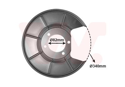 VAN WEZEL Terelőlemez / féktárcsa 1881374_VW