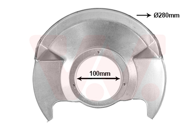 VAN WEZEL Terelőlemez / féktárcsa 2548371_VW