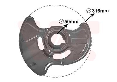 VAN WEZEL Terelőlemez / féktárcsa 3032372_VW