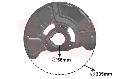 VAN WEZEL Terelőlemez / féktárcsa 3044371_VW