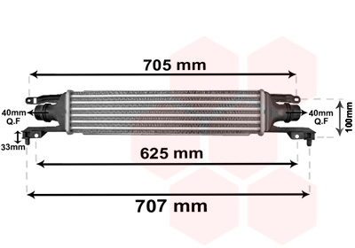 VAN WEZEL Töltőlevegő hűtő 37004421_VW