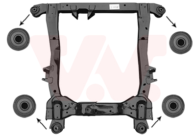 VAN WEZEL Motortartó bölcső 3749690_VW