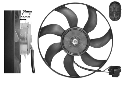 VAN WEZEL Ventilátor, vízhűtő 3749744_VW