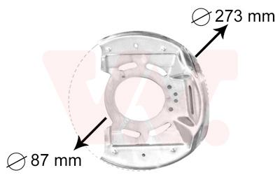 VAN WEZEL Terelőlemez / féktárcsa 3763371_VW