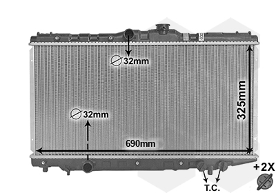 VAN WEZEL Vízhűtő 53002117_VW