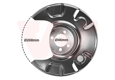 VAN WEZEL Terelőlemez / féktárcsa 5812374_VW