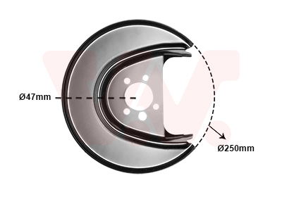 VAN WEZEL Terelőlemez / féktárcsa 5814374_VW