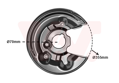 VAN WEZEL Terelőlemez / féktárcsa 5839374_VW