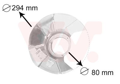 VAN WEZEL Terelőlemez / féktárcsa 5858371_VW