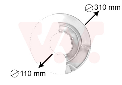 VAN WEZEL Terelőlemez / féktárcsa 5874371_VW