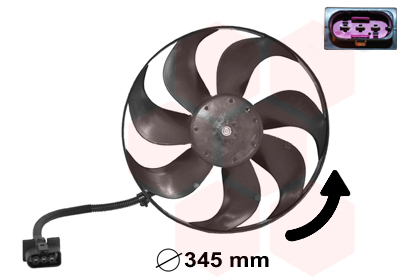 VAN WEZEL Ventilátor, vízhűtő 5888744_VW