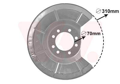 VAN WEZEL Terelőlemez / féktárcsa 5942373_VW