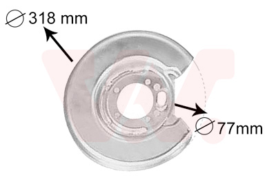 VAN WEZEL Terelőlemez / féktárcsa 5994373_VW