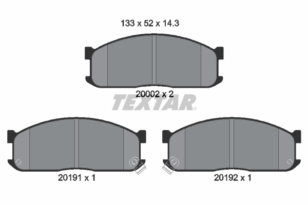 TEXTAR Első fékbetét 2000201_TEXTAR