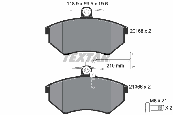 TEXTAR Első fékbetét 2016805_TEXTAR