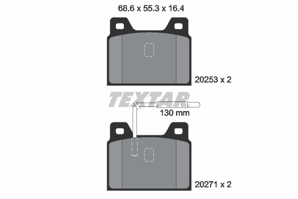 TEXTAR Hátsó fékbetét 2025301_TEXTAR