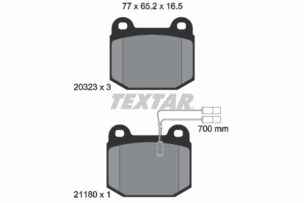 TEXTAR Első fékbetét 2032304_TEXTAR