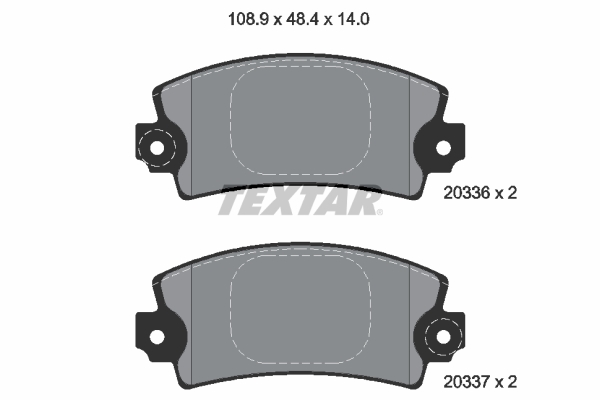 TEXTAR Hátsó fékbetét 2033602_TEXTAR