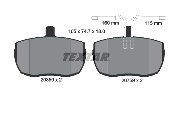 TEXTAR Első fékbetét 2035907_TEXTAR