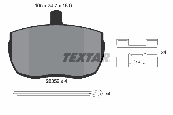 TEXTAR Első fékbetét 2035908_TEXTAR